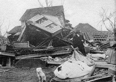 Hundreds of substantial buildings were lifted from their foundations and piled up like broken cigar boxes simply by the awful sweep of the wind