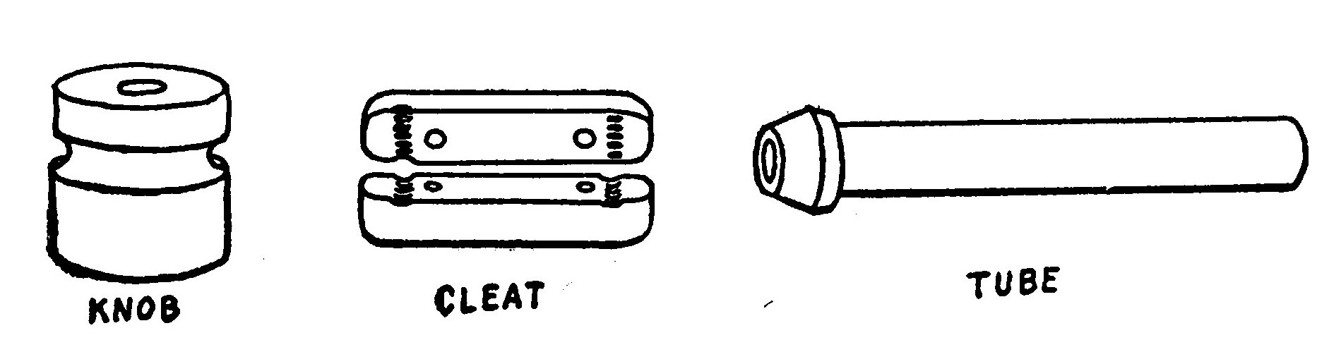 Fig. 90.—Porcelain Insulators to support Electric Light Wires.
