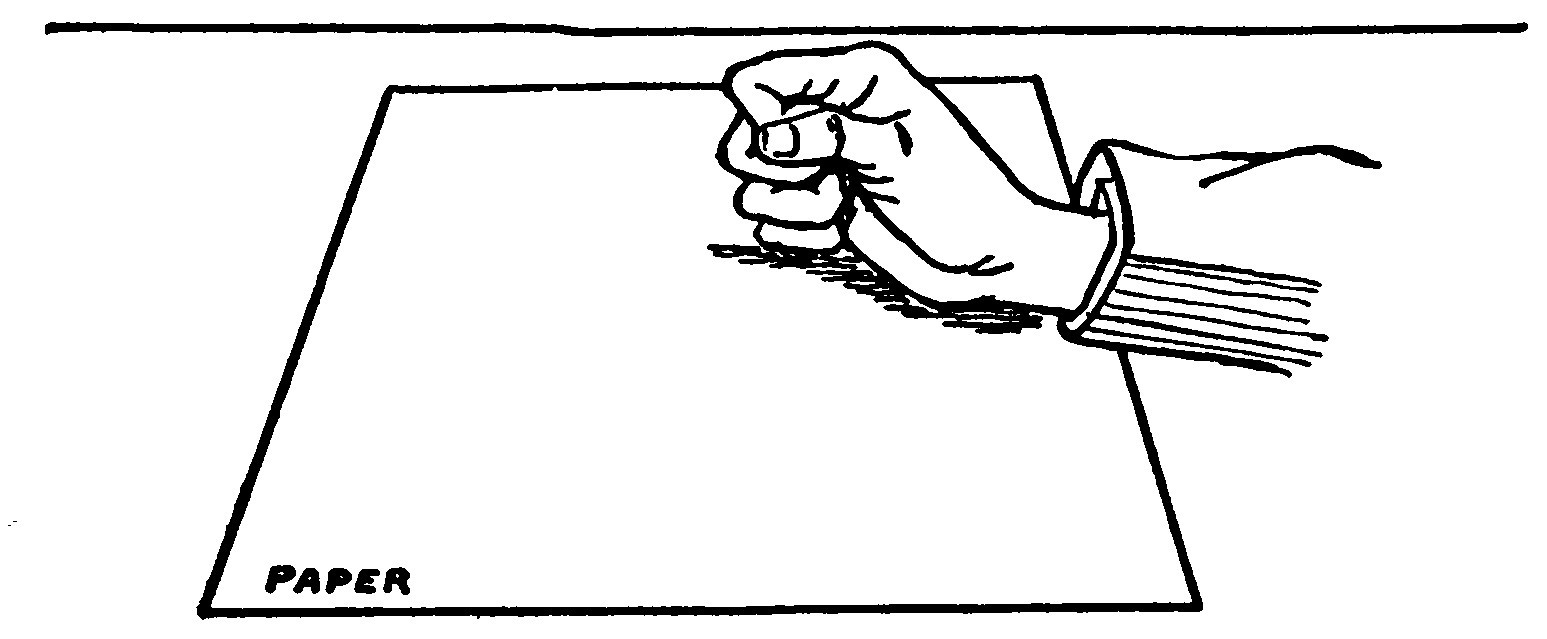 Fig. 19.—A Piece of Dry Writing-Paper may be Electrified by Rubbing.