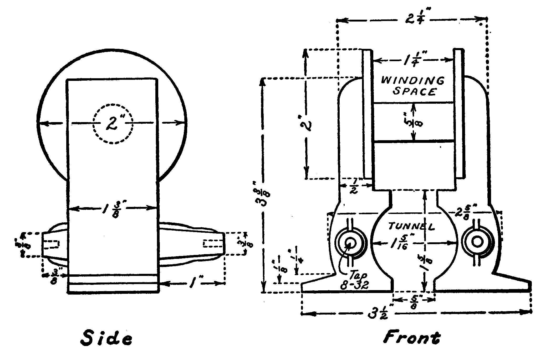 Fig. 255.—Details of the Field Casting.
