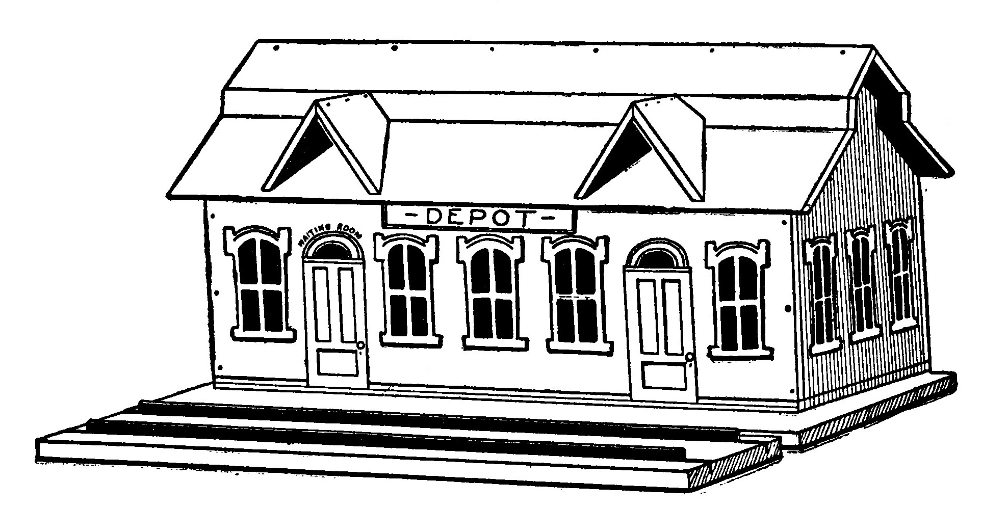 Fig. 280.—A Design for a Railway Station.